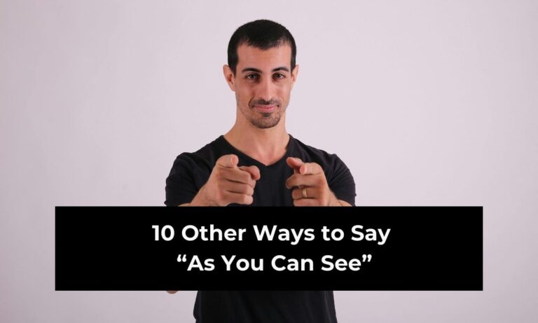 10 Other Ways to Say “As You Can See” (With Examples)